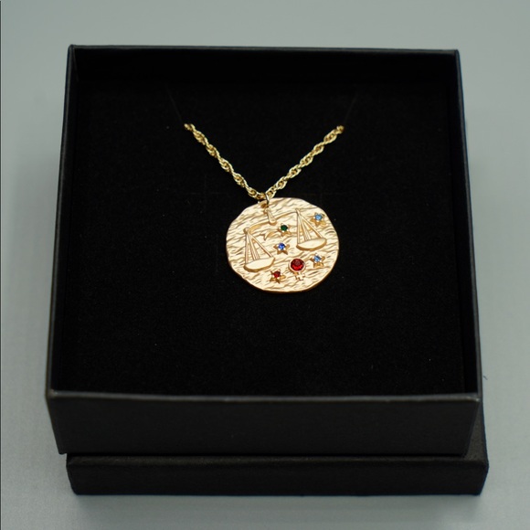 Zodiac  LIBRA coin necklace horoscope astrology - Picture 2 of 6